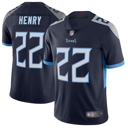 Tennessee Titans Limited Navy Blue Men Derrick Henry Home Jersey NFL Football #22 Vapor Untouchable